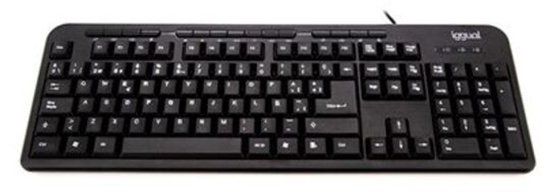 Iggual CK-BASIC-120T QWERTY USB Zwart Toetsenbord