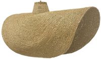 lumisky KLEIA lampenkap, rotan, beige, rond, 30 cm diameter, 88 cm hoogte