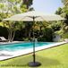 Merkloos / Sans marque Zeshoekige Parasol 270 cm Diameter Cremekleur - Aluminium Standaard 270 x 270 x 200 cm