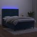 Maison Exclusive - Boxspringbed met matras en LED-verlichting, donkerblauw, 140x200 cm, fluweel