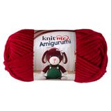 Knit Me fluwelen wol chenillegaren voor Amigurumi & knuffeldieren (bordeaux)