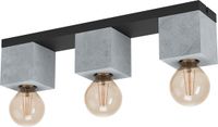 EGLO Prestwick 3 Plafondlamp - E27 - 49 cm - Zwart/Grijs