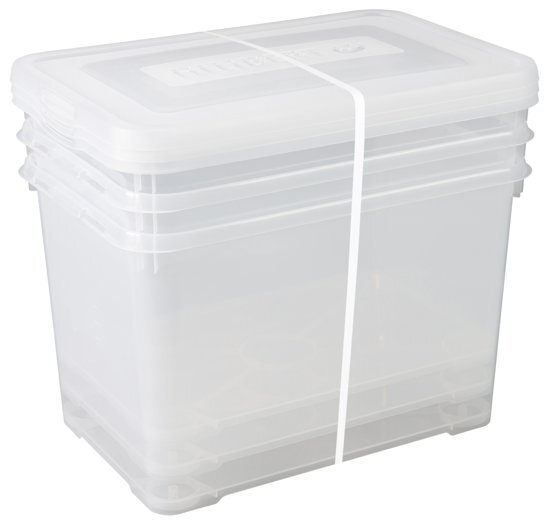 Allibert set handy box2 3x65L transparant