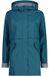 CMP Dames lange waterdichte jas met capuchon Blauw 2XL