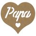 Gomille Papa hart - 18 x 17 cm - Houten vorm om te versieren - PEFC 100% gecertificeerd - 4203