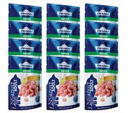 Dehner Premium kattenvoer voor volwassenen, kalkoen en zonnebloemolie, in zak, 12 x 100 g (1,2 kg)