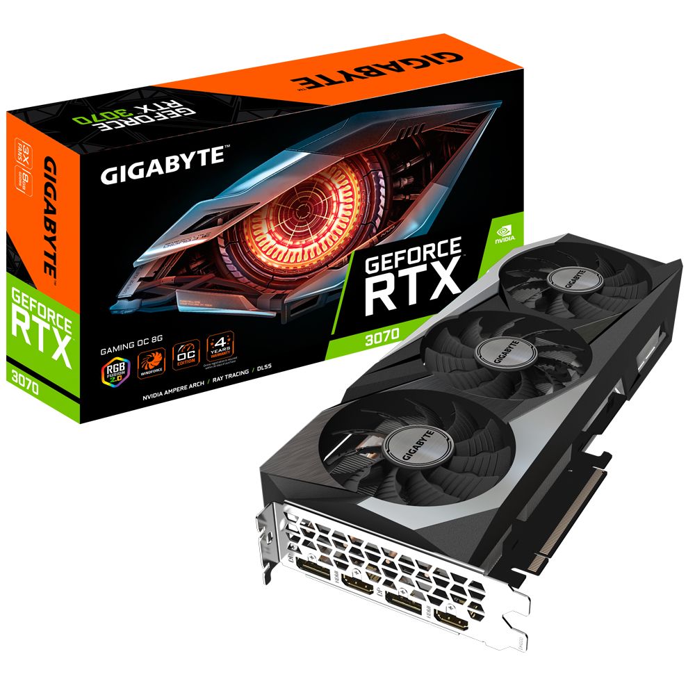 Gigabyte GeForce RTX 3070 GAMING OC 8G (rev. 2.0) - NVIDIA 8GB GDDR6 Graphics Card