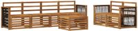vidaXL - Buiten - bank - set - 7 - st - Naturel - Massief - Acacia - Hout