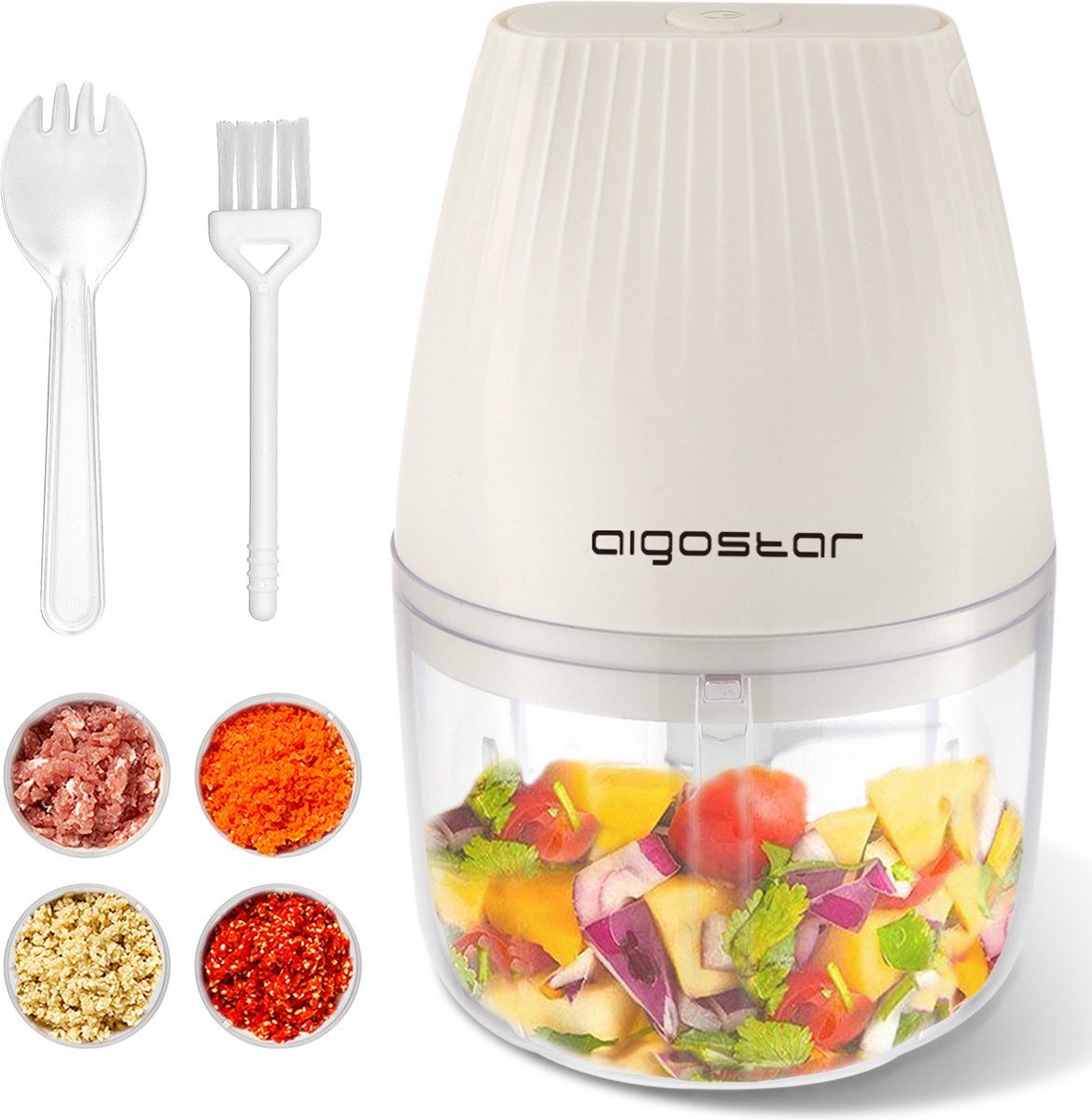 Aigostar Aimee 30ZRK - Mini Chopper - 40W - White