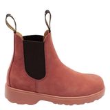 Bisgaard leren enkelboots met profielzool - donker oranje