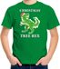 Bellatio Decorations Christmas Tree Rex Kersttrui shirt - groen - voor kinderen - Dinosaurus thema Kerstkleding - Christmas outfit 104/110