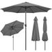 Yaheetech Parasol rectangulaire 196,5 x 147 x 227 cm - Inclinable avec manivelle - Gris