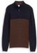 Tom Tailor - Troyer pull en maille avec mélange de textures - Taille M - color block bleu marine marron