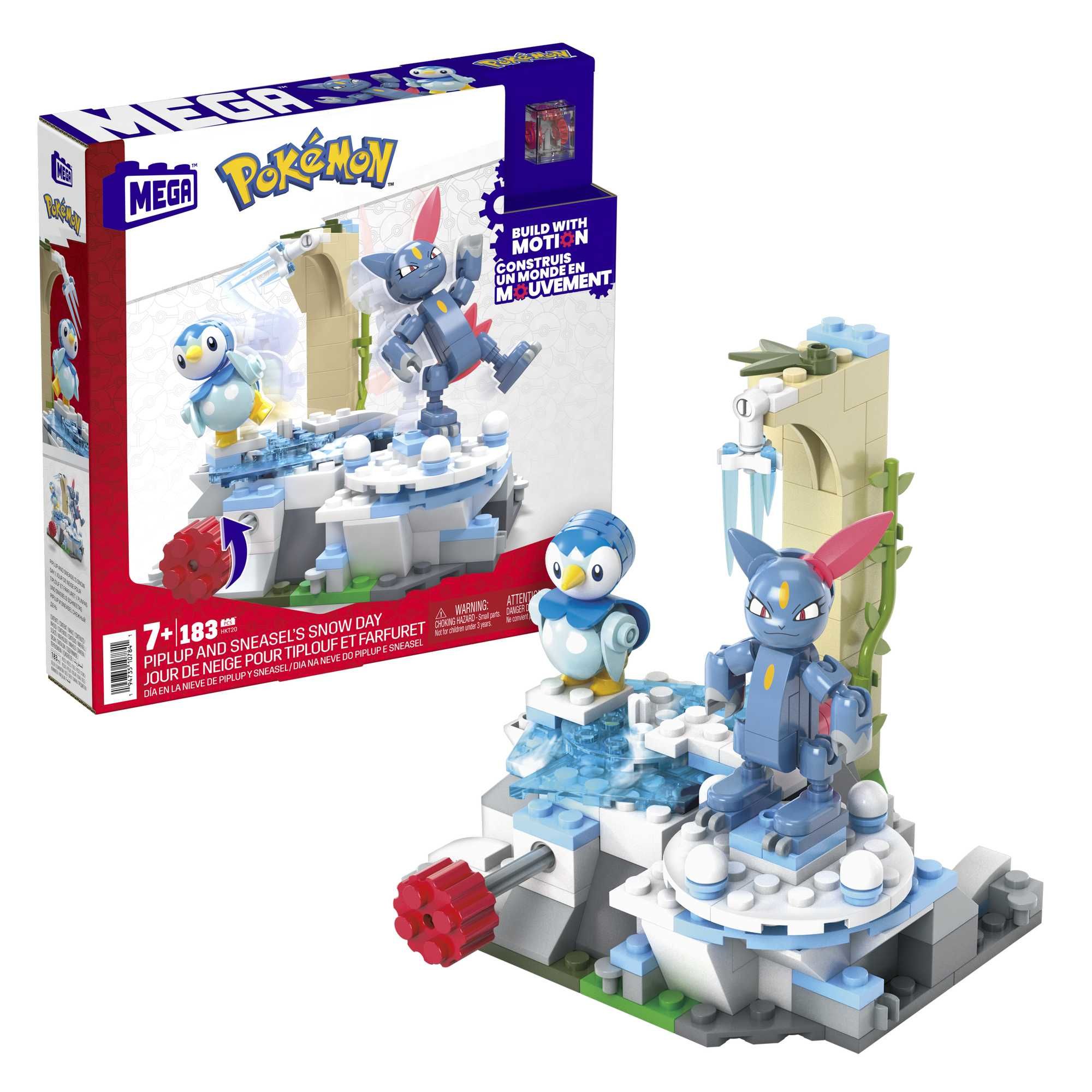 Mega Construx Pokémon Piplup and Sneasel's Snow Day Building Set