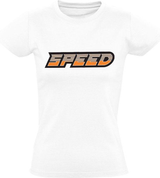 Speed Dames T-shirt - Wit - 3XL