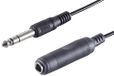 1aTTack.de 1x 6,3 mm jackplug naar jack-aansluiting audio-verlengkabel