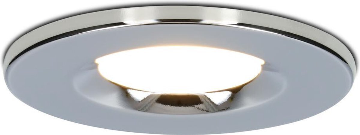 Lightexpert LED Inbouwspots Chroom - Venezia - 6W – IP65 – 2700K - Geïntegreerd LED