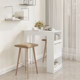 Maison Exclusive - Table de bar avec tablette blanche 102x50x103,5 cm Matériau dérivé du bois