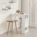Maison Exclusive - Table de bar avec tablette blanche 102x50x103,5 cm Matériau dérivé du bois