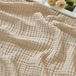 Couverture en mousseline de coton, taille Twin XL, respirante, beige, 167x228 cm