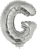 Merkloos / Sans marque Espa Nv Folieballon letter G - 41 cm - zilver