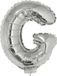 Merkloos / Sans marque Espa Nv Folieballon letter G - 41 cm - zilver