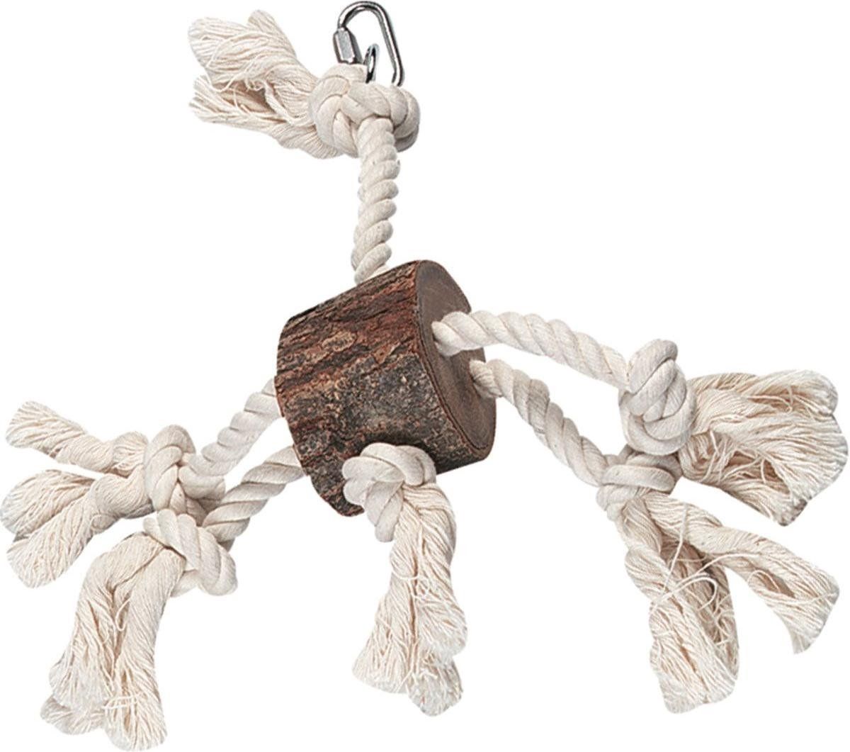 FLAMINGO Papegaaienspeelgoed hanger boomstam - Bruin - 14 x 14 x 25 cm