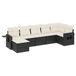 vidaXL Loungeset met kussens, polyrattan, zwart