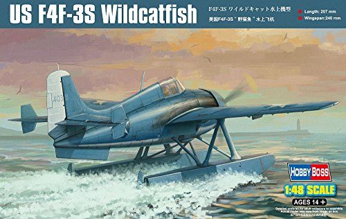 Hobbyboss 1:48 Schaal "US F4F-3S Wildcatfish" Model Kit (Grijs)