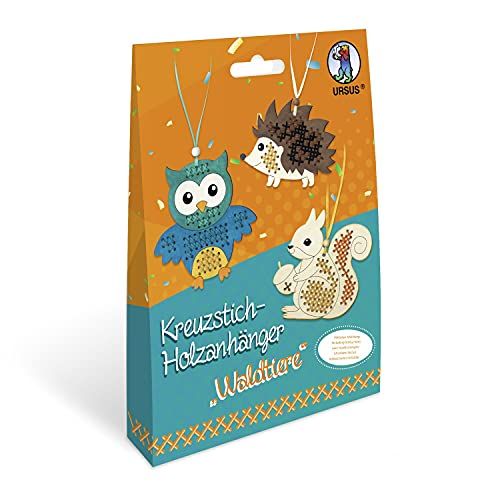 Ursus 21440003 kruissteek, bosdieren, knutselset voor kinderen