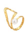 Gaya Leo E-Commerce Ltd. Gaya Ring Statement ring Roestvrij staal Goud One-size Vrouwen