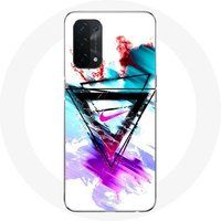 Nike Logo Veelkleurige Maniacase Hoesjes voor Oppo A74 5G