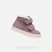 GEOX Baskets Hautes Femme Prune Clair Cuir Velcro Taille 25