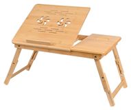 Merkloos Bamboe Laptoptafel Bedtafel Schoottafel - 15,6 inch - Naturel