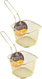 Merkloos / Sans marque Hit Trading B.V. Serveermandje - 4 stuks - Goud - 10 x 8 x 6 cm