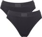 Sloggi Double Comfort Tai-slip voor dames, 2 stuks, zwart, effen, 3XL