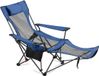 Vevor Chaise de camping pliable, fauteuil de relaxation avec 4 positions réglables, bleu