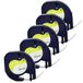 Double Dragon 5-Pack Compatibele Labelvervanging voor Dymo LetraTag Plastic Wit Tape 91201 S0721610 Zwart op Wit 12mm x 4m