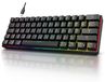 Clavier de jeu 60% - Mécanique - Filaire - RVB - Disposition allemande - Commutateurs rouges