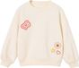 Vertbaudet Sweatshirt met badges meisje ecru