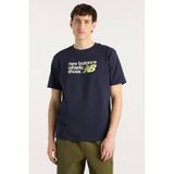 New Balance T-shirt met logo - donkerblauw