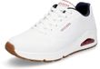 Skechers Heren Sport Casual UNO STAND ON AIR Sneakers Heren 52458 wit/marine/rood