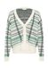 s.Oliver Gebreid vest groen / zwart / wit