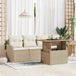 vidaXL Tuinbank Set Beige Polyrattan