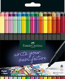FABER-CASTELL Grip Finepen-set, 30 fineliners, lijndikte 0,4 mm