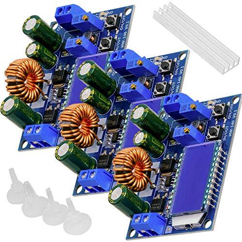 AZ Delivery 3 x HW-140 DC-DC Buck Boost Power Converter Automatische Step Up/Down Voltage Converter Volt en Ampère Meter Display compatibel met Arduino inclusief E-Book!