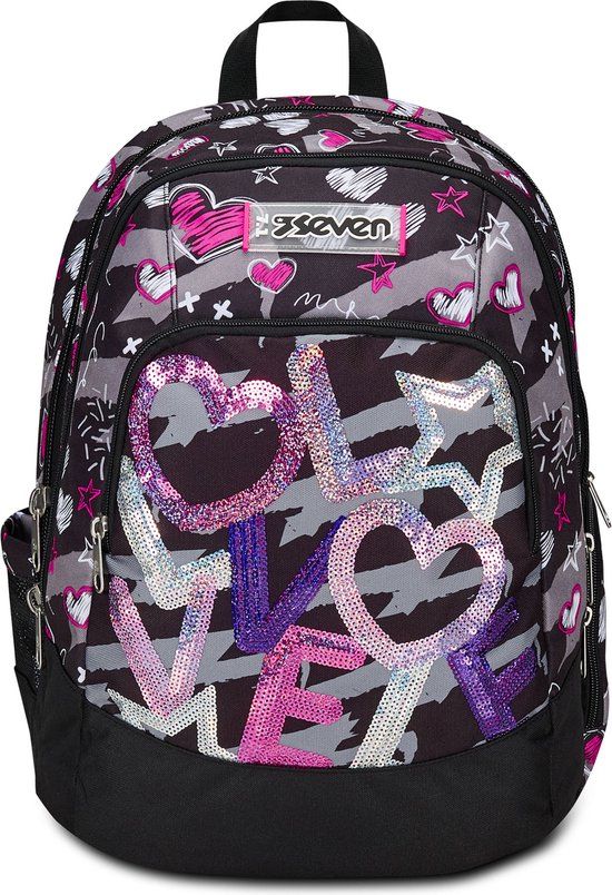 Seven 200102434-899 rugzak School rugzak Meerkleurig Polyester