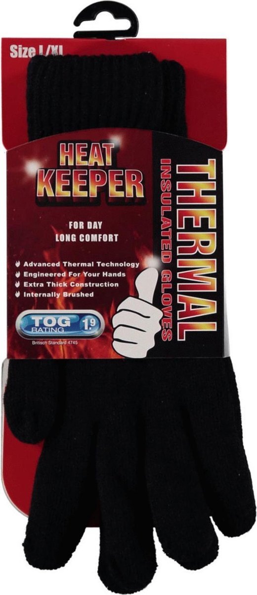 HEAT KEEPER Heren thermo handschoenen zwart - L/XL