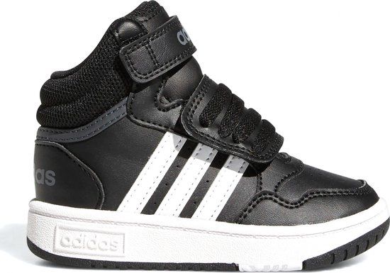 adidas Performance Hoops Mid Schoenen - Kinderen - Zwart - Maat 21