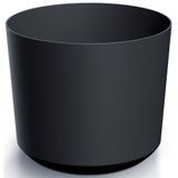 Prosperplast Plantenpot/bloempot Babylon - kunststof - buiten/binnen - antraciet grijs - D29 x H29 cm